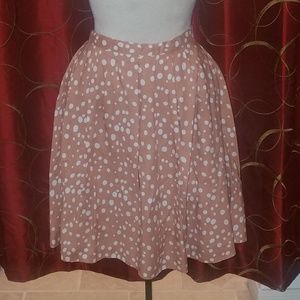 Flared A Line Polka Dotted Skirt